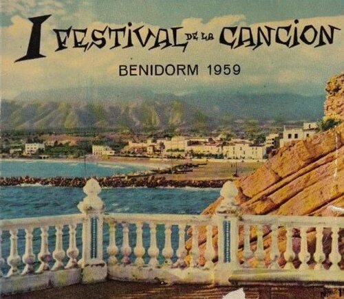 Cartel del primer Festival de la Canción de Benidorm