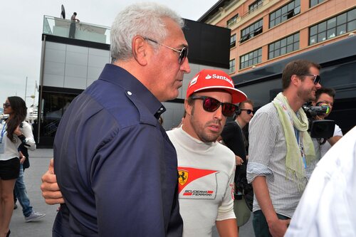 Fernando Alonso y Lawrence Stroll, durante la etapa del asturiano en Ferrari