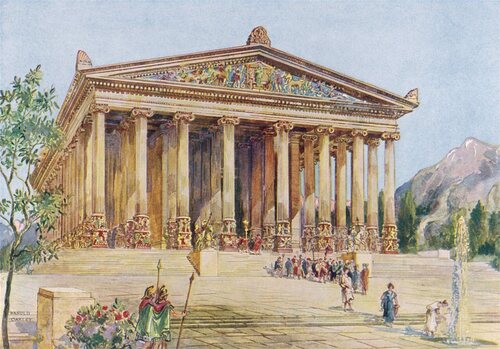 El templo de Artemisa antes de ser quemado.