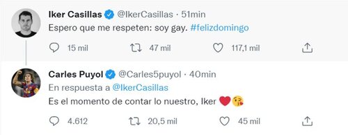 Los tweets de Casillas y Puyol