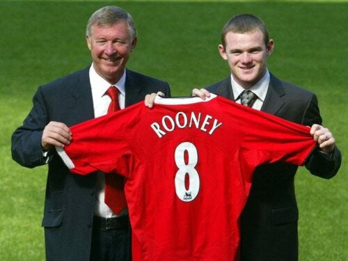 Rooney y Alex Ferguson