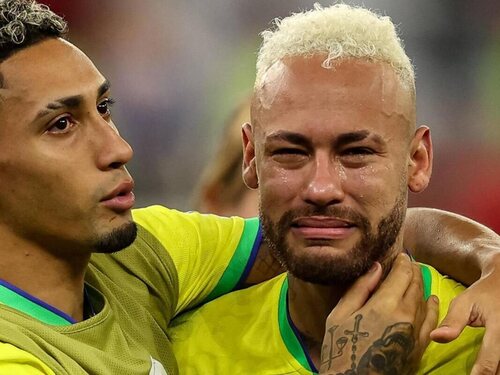 La tristeza de Neymar tras la eliminación de Brasil