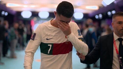 La tristeza de Cristiano Ronaldo tras la eliminación de Portugal