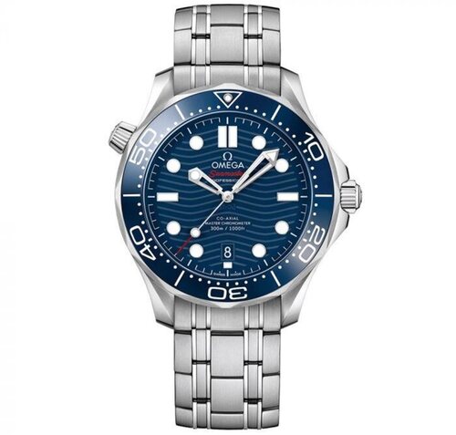 OMEGA Seamaster Planet Ocean Ultra Deep Steel Watch con cronógrafo azul