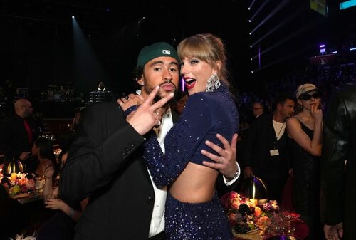 BAd Bunny y Taylor Swift en la gala de los Grammys 2023