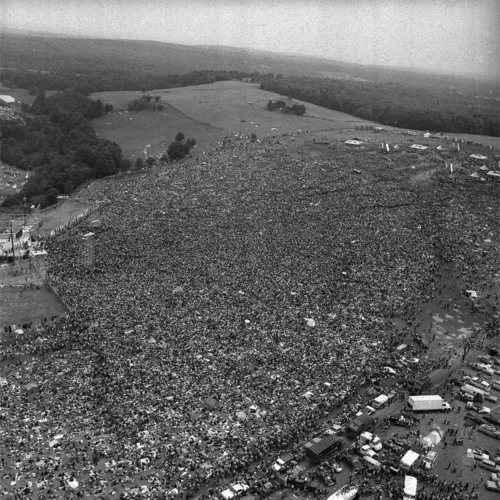 Cualquier previsión de asistencia fue muy superada en Woodstock
