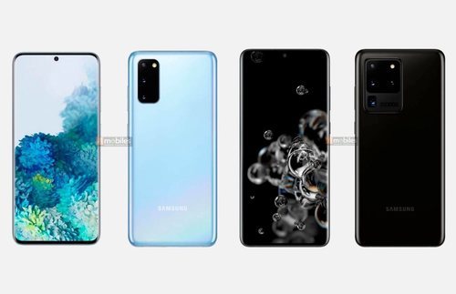 Las imágenes de prensa que muestran el diseño final y dos de los colores de los Samsung Galaxy S20 también se han filtrado.