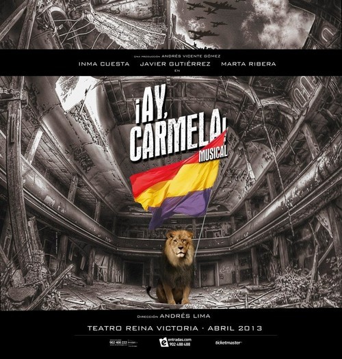 Uno de los carteles más espectaculares de Javier Naval es el de '¡Ay, Carmela'!.