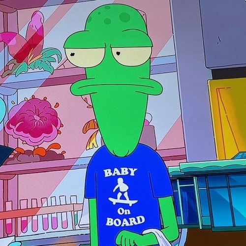 La camiseta de 'Baby on Board' de Terry en 'Solar Opposites'.